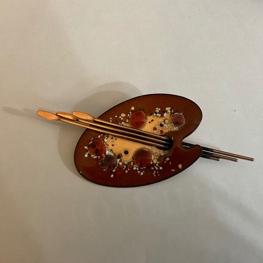Matisse Renoir Palette Brooch Pin Artist
